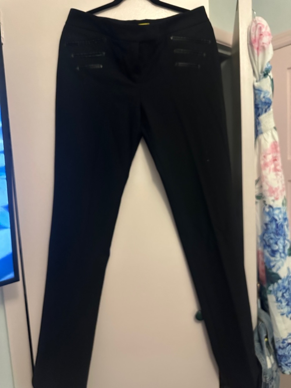 Catherine Malandrino Black Straight-Leg Ponte Pants